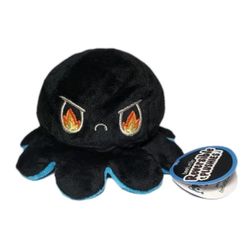 TeeTurtle The Original Reversible Octopus Plushie Fire Eyes + Sleepy NEW