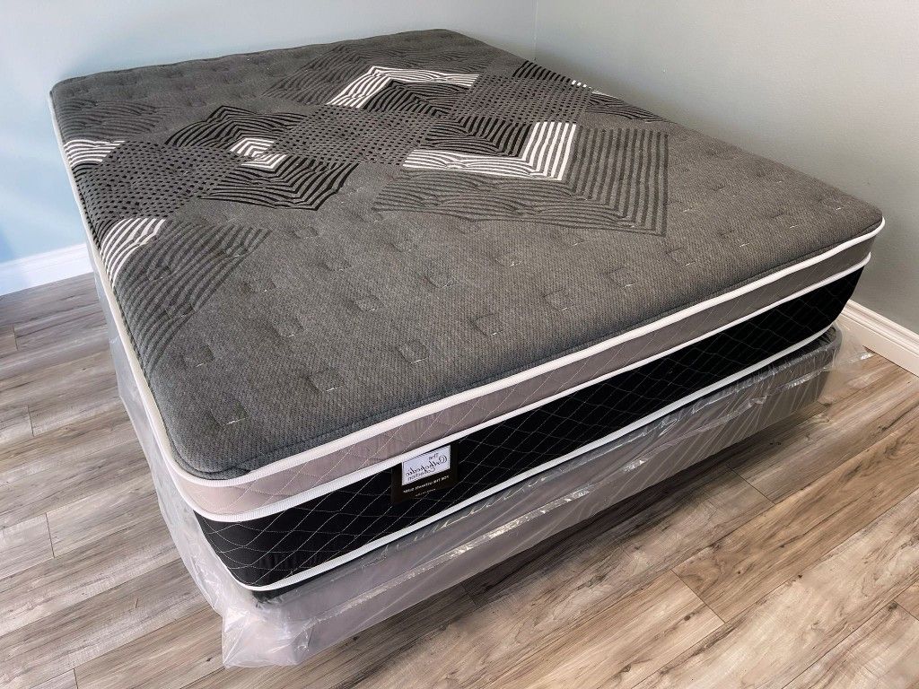 Queen Oasis Thermal Comfort Europillowtop Mattress And  Boxspring 