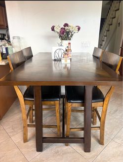 Wood table and 4 chairs