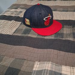 Miami Heat Denim Snapback!