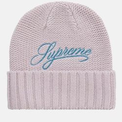 Supreme Pink Logo Beanie 