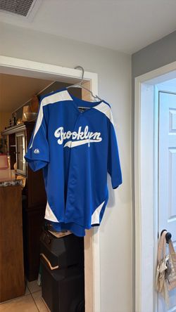Majestic Brooklyn Baseball Jersey Cooperstown Collection Jackie Robinson # 42 Size XL
