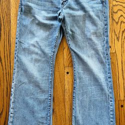 Express Jeans Boot Cut Slim Low Rise Light Blue, Size: 32x30
