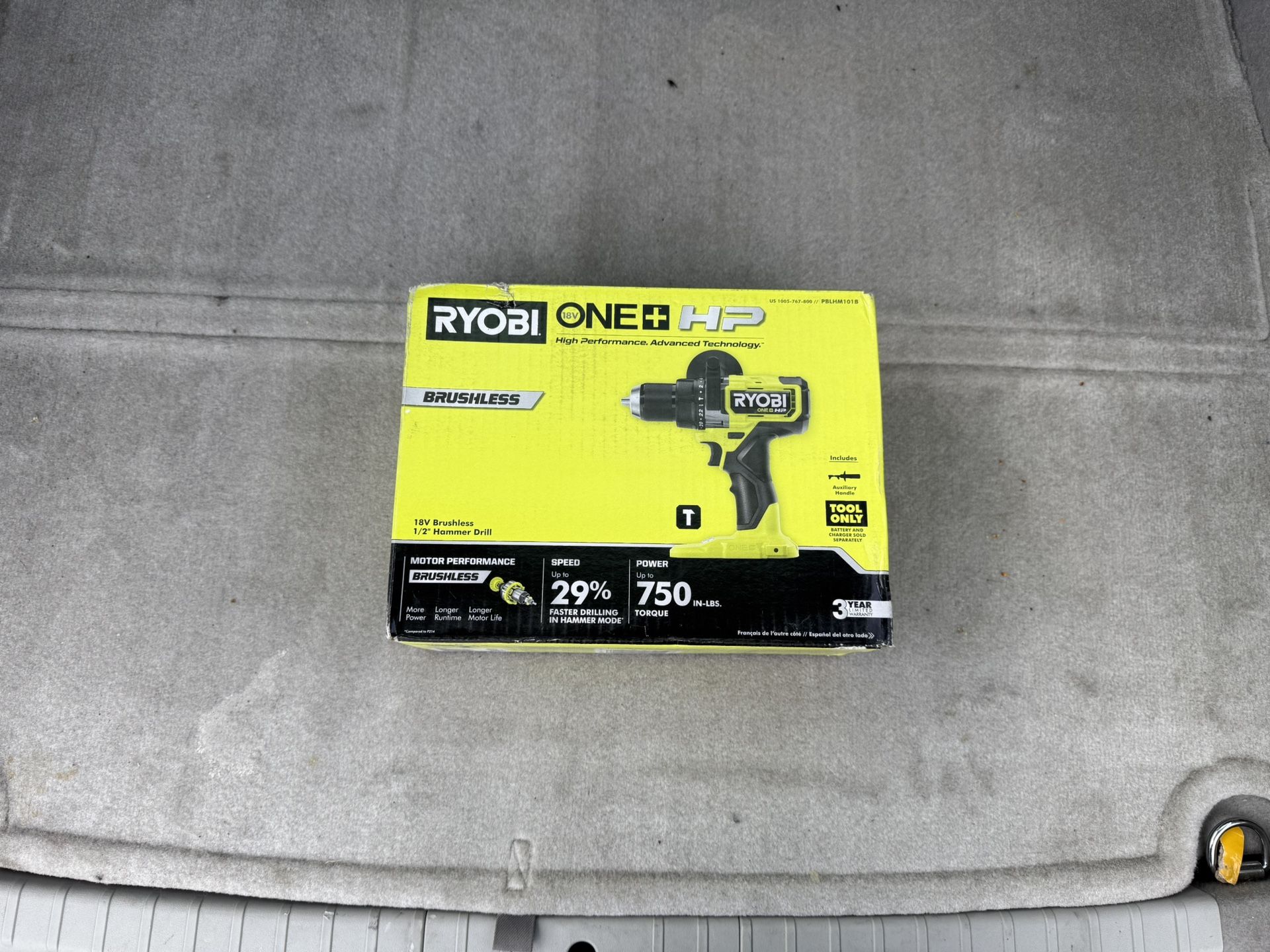 RYOBI ONE+ HP 18V Brushless Cordless 1/2 in. Hammer Drill (Tool Only)