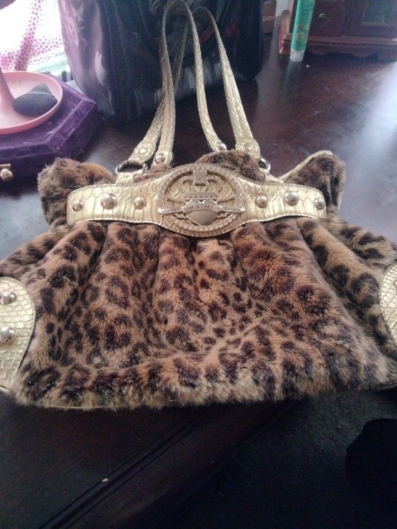 Kathy Van Zeeland Vintage Leopard Purse