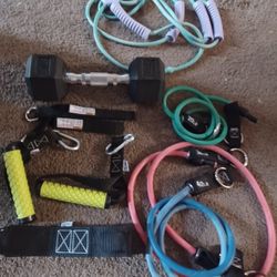 Resistance Bands + 10 Lbs DUMBELL At Home Workout 
