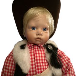 Doll the Ashton drake Little Buckaroo 14” Julie Good-Kruger Porcelain #8093 no original box