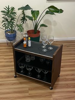 Vintage Rolling Bar Cart