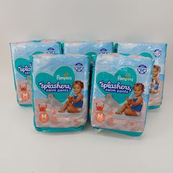 Pampers Splashers Disposable Diapers Size Medium 