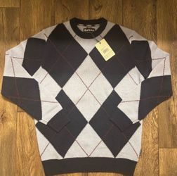Barbour Sutherwell Argyle Crew Neck Jumper Size Medium Wool