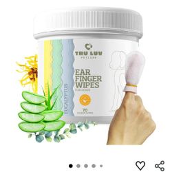 Dog Pet Finger Ear Wipes 70 each