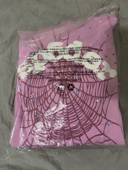 Sp5der Pink OG Web Hoodie Size XL