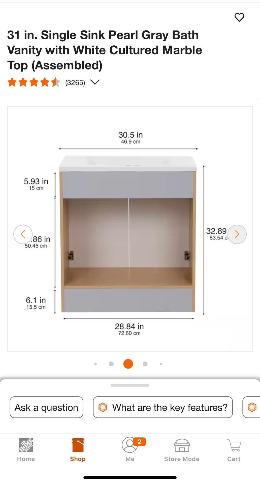 31’ Vanity New In Box No Tax Only $175 Facet $75 Total $250 Total If You Interested Massage Me This New No Tax We Locate In Hesperia