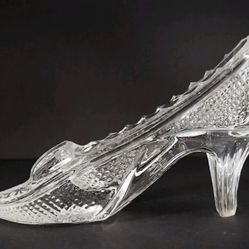 Crystal Glass Slipper Cinderella Shoe, Cake Topper or Fun Girl's Knick-knack 