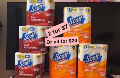 Scott paper towels and toilet paper
