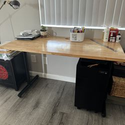 Wooden New Desk With Iron Legs 
