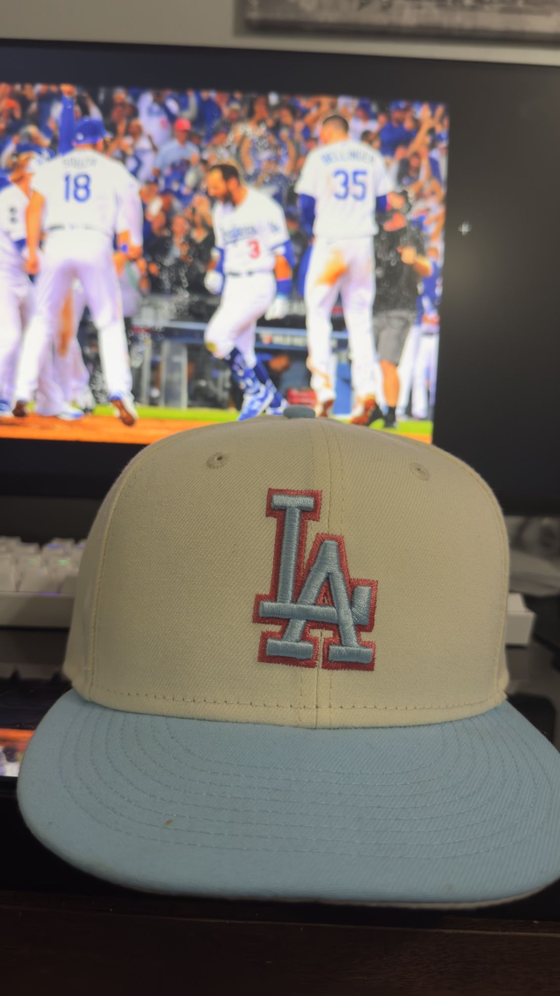 Pink And Blue La Dodgers Hat