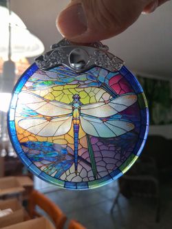 Dragonflies glass ornament