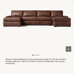 RH Maxwell Leather Couches 