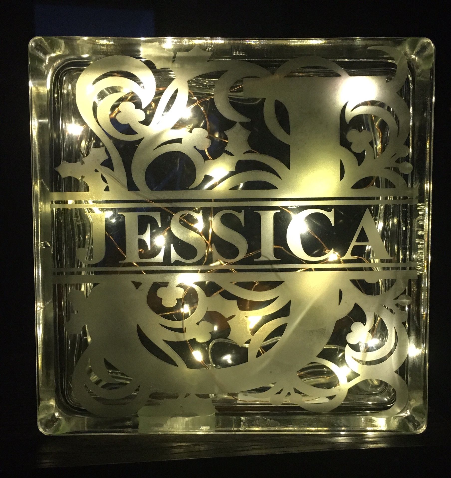 Jessica Glass Block / Box Nightlight