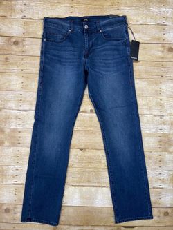 True Religion Ricky Relaxed Straight Jeans Size 34 Dark Wash Measures 37x35