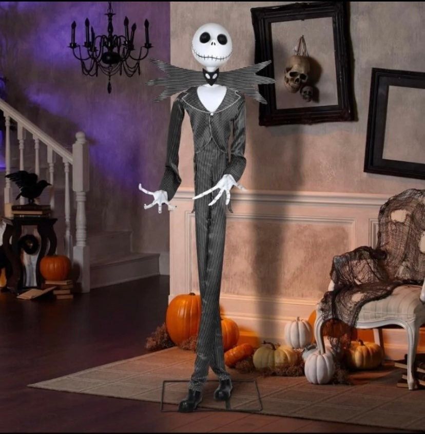 Life Size Jack Skeleton, Halloween Animatronics, Jack Skeleton Prop, Nightmare Before Christmas Props, Halloween Props