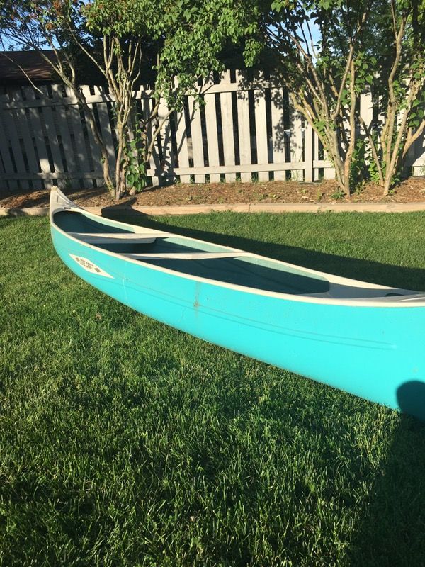 Core craft fiberglass canoe turquoise