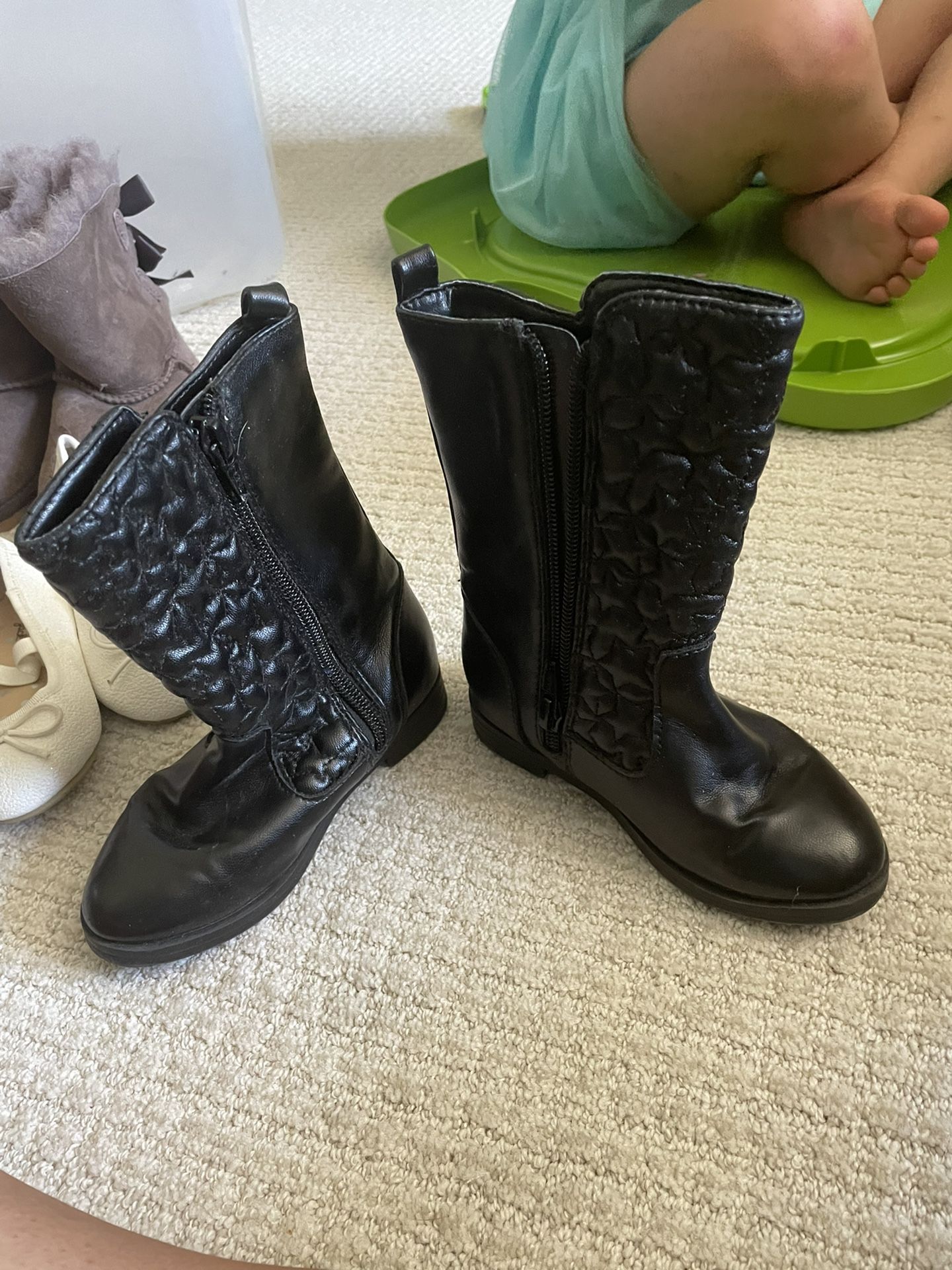 Toddler Girl Size 8 Black Riding Boot