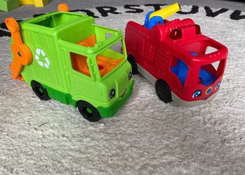 Little people working trucks $10