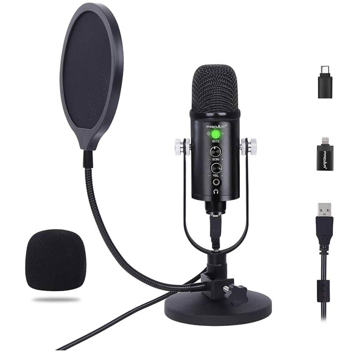 USB Microphone Condenser Computer Gaming Mic