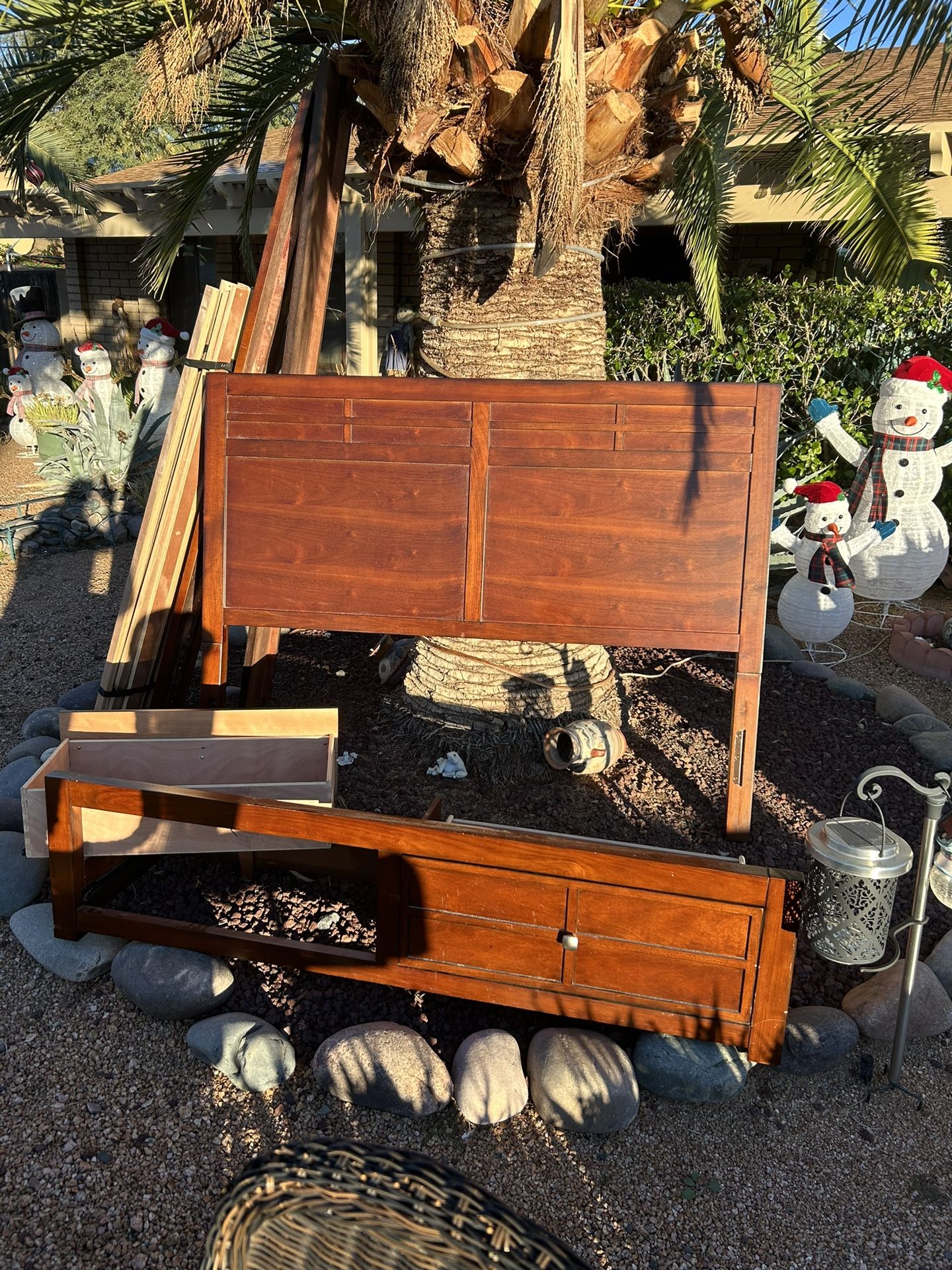 Queen Scandinavian Wooden Bed Frame-48th St & Tatum