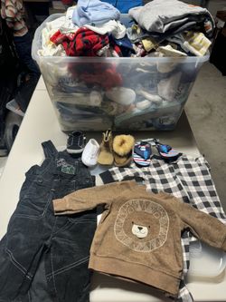 Bin Of Baby Boy Clothes