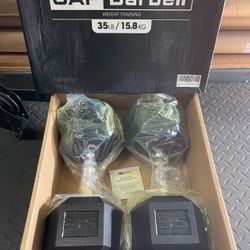 35lbs CAP Hex Rubber Dumbbell Weights…. (Brand New) Home Gym Fitness….