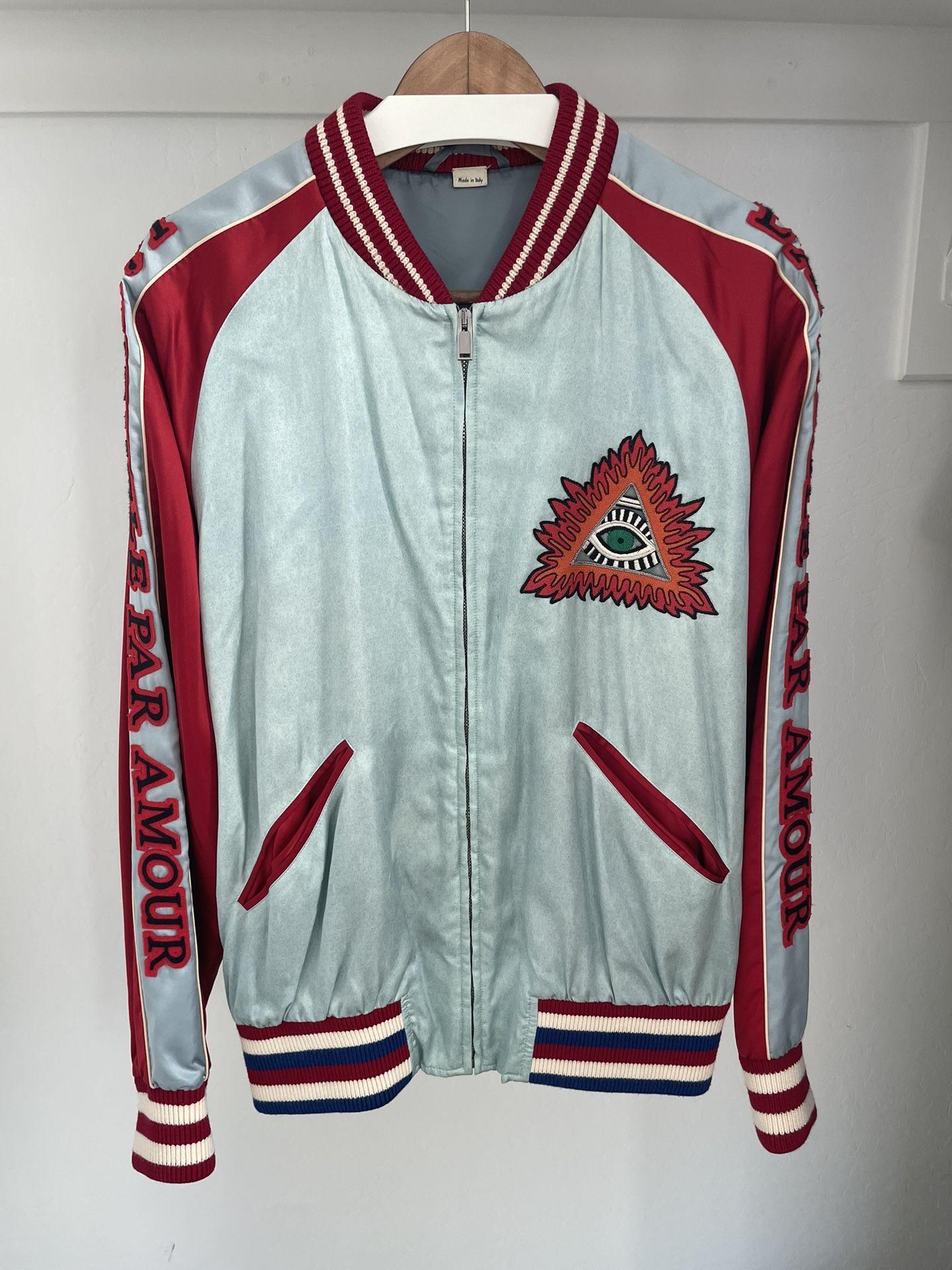 Gucci Illuminati bomber jacket 