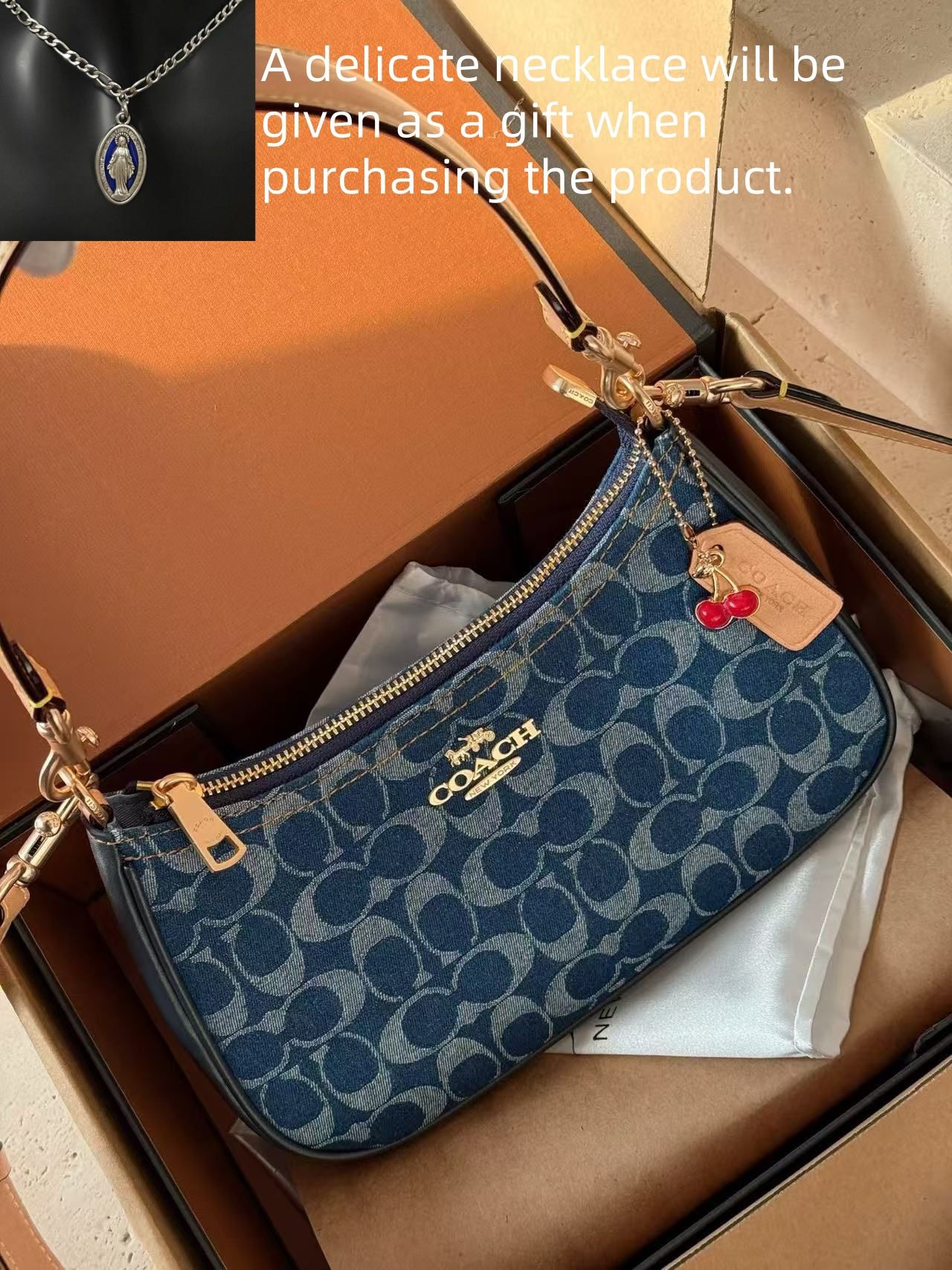 Coach Denim Underarm Bag
