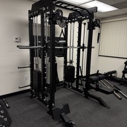 Smith Machine + Squat Rack + Cable Crossover | All-In-One Gym Setup