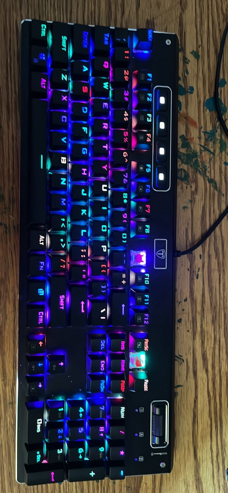 Pictek PC173B RGB Mechanical Gaming Keyboard – Wired, Compact, Great for Gaming