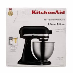 KitchenAid Tilt-Head Stand Mixer 4.5 qt Black 275W 10-Speed w/ Bowl