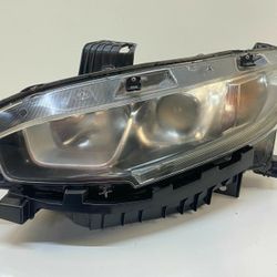 2016 2017 2018 2019 HONDA CIVIC LEFT DRIVER SIDE HALOGEN HEADLIGHT HEADLAMP # IG19-HDS818