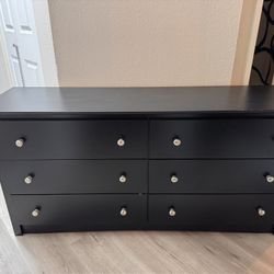 Black 6 Drawer Dresser