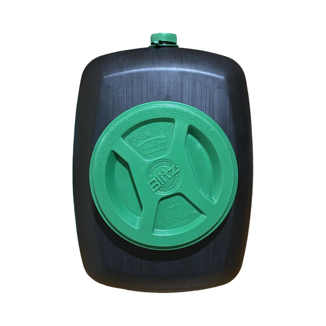 Blitz Black and Green Oil Drain Container