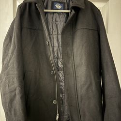 Black Dockers Wool-Blend / Car Coat - Size Medium