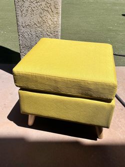 Yellow ottoman