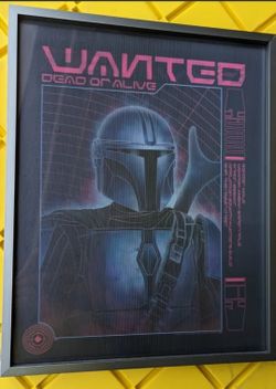 Star Wars Mandalorian BNG Lentricular Art Wanted Poster