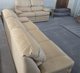 Custom Leather Couch And Love Seat