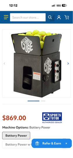 Sport Tutor Tennis cube ball machine