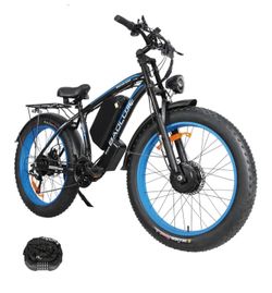 Peak 3000W 26” Fat tire Dual Motor Ebike 38 MPH, 48V 23AH Battery