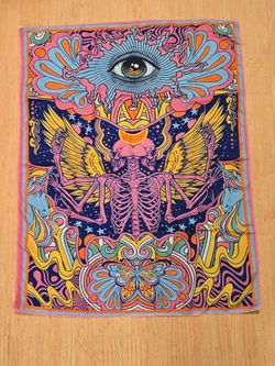 Skeleton tapestry art