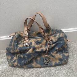 Micheal kor tie dye leather satchel bag
