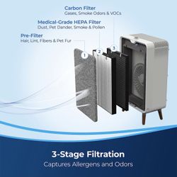 BISSELL air320 Smart Air Purifier with HEPA and Carbon Filters